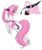Size: 1227x1468 | Tagged: safe, artist:toastiepony, oc, oc only, pony, unicorn, braid, cutie mark, female, green eyes, long mane, long tail, looking at you, mare, name, pink mane, ponytail, quill, smiling, smiling at you, solo, tail, white coat