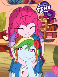 Size: 777x1028 | Tagged: safe, artist:superfluttershy100, pinkie pie, rainbow dash, equestria girls, g4, duo, female, lesbian, ship:pinkiedash, shipping