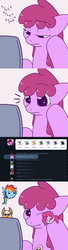 Size: 600x2191 | Tagged: safe, artist:php199, applejack, berry punch, berryshine, fluttershy, pinkie pie, rainbow dash, ask berry punch, g4, ask, blob, chubbie, computer