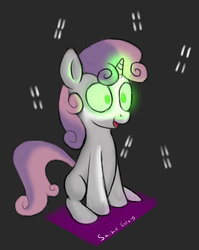 Size: 1296x1626 | Tagged: safe, artist:saine grey, sweetie belle, ghost, g4, danny phantom, female, solo, spooky