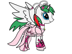 Size: 1024x768 | Tagged: safe, artist:omegaridersangou, gusty, alicorn, pony, g1, g4, alicornified, cosplay, cure peach, female, fresh precure, fresh pretty cure, g1 to g4, generation leap, gustycorn, precure, pretty cure, race swap, solo