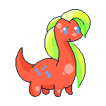 Size: 150x150 | Tagged: safe, artist:rayne-is-butts, cutesaurus, dinosaur, sauropod, g1, animated, female, gif, gif for breezies, picture for breezies, pixel art, pony friends, simple background, solo, transparent background