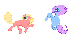 Size: 1244x700 | Tagged: safe, artist:agartblog, oc, oc only, animated, banana, dumb running ponies, not salmon, wat