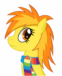 Size: 500x618 | Tagged: safe, artist:php92, spitfire, ask spitfire the wonderbolt, g4, animated, clothes, female, scarf, solo, tumblr