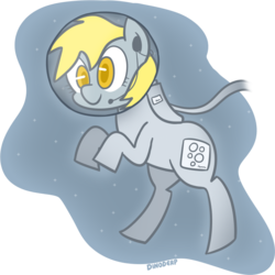 Size: 684x684 | Tagged: safe, artist:dinoderp, derpy hooves, pegasus, pony, g4, astronaut, female, mare, solo, space, spacesuit