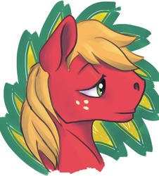 Size: 800x886 | Tagged: safe, artist:postscripting, big macintosh, earth pony, pony, g4, male, portrait, solo, stallion