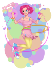 Size: 1000x1333 | Tagged: safe, artist:alinajames, pinkie pie, human, g4, converse, female, humanized, jump rope, loop-de-hoop, shoes, skipping rope, solo
