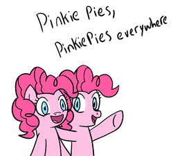 Size: 670x606 | Tagged: safe, artist:haxorus31, pinkie pie, g4, duality, fun fun fun, x x everywhere