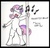 Size: 530x507 | Tagged: safe, artist:rdk, sweetie belle, unicorn, anthro, unguligrade anthro, g4, hearts and hooves day (episode), eyes closed, featureless crotch, female, hearts and hooves day, music notes, pole dancing, singing, solo, stripper pole, traditional art