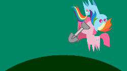 Size: 1280x720 | Tagged: safe, artist:viva reverie, pinkie pie, rainbow dash, fanfic:cupcakes, fanfic:rocket to insanity, we're going for a ride, g4, animated, fanfic, fanfic art, female, i can't decide, immatoonlink, knife, pinkamena diane pie, pointy ponies, scissor sisters, shovel, video