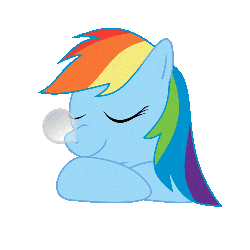Size: 500x500 | Tagged: safe, artist:favponyplus, rainbow dash, g4, animated, female, sleeping, snot bubble, solo