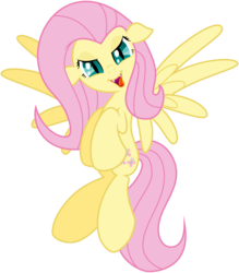 Size: 8000x9121 | Tagged: safe, artist:kysss90, fluttershy, vampire, g4, absurd resolution, cute, evil, fangs, female, flying, glare, hilarious in hindsight, looking at you, open mouth, simple background, slit pupils, smirk, solo, spread wings, tongue out, transparent background, vector
