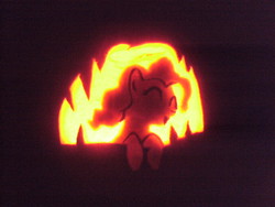 Size: 3264x2448 | Tagged: safe, artist:zerospawn47, pinkie pie, g4, halloween, holiday, jack-o-lantern, laughter song, photo, pumpkin