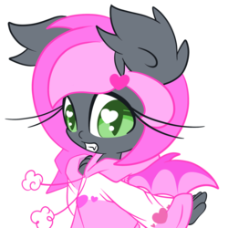 Size: 2000x1996 | Tagged: safe, artist:starlightlore, oc, oc only, oc:heartbeat, bat pony, equestria girls, g4, clothes, heart eyes, humanized, ponied up, simple background, solo, transparent background, wingding eyes, winged humanization