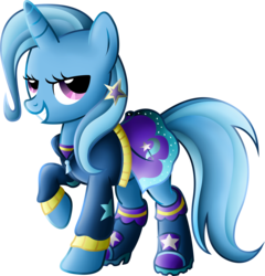 Size: 4398x4583 | Tagged: safe, artist:beamsaber, trixie, pony, unicorn, g4, absurd resolution, clothes, equestria girls outfit, female, mare, simple background, smiling, solo, transparent background