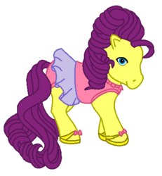 Size: 390x422 | Tagged: safe, artist:frele-ania, twinkle dancer, earth pony, pony, g1, clothes, dress, female, mare, simple background, solo, transparent background