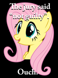 Size: 750x1000 | Tagged: safe, fluttershy, g4, image macro, meme, painfully innocent fluttershy, pun