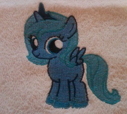 Size: 711x636 | Tagged: safe, artist:ethepony, princess luna, pony, g4, embroidery, female, filly, solo, woona