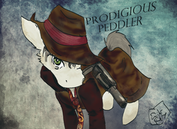 Size: 2750x2000 | Tagged: safe, artist:emily rhude, oc, oc only, oc:prodigious peddler, fallout equestria, solo, tales of a junk town pony peddler