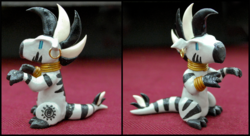 Size: 863x469 | Tagged: safe, artist:howmanydragons, zecora, dragon, g4, dragonified, sculpture, species swap