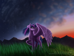 Size: 1600x1200 | Tagged: safe, artist:adalbertus, twilight sparkle, alicorn, pony, g4, female, solo, twilight sparkle (alicorn)