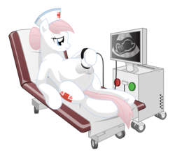 Size: 12000x10800 | Tagged: safe, artist:xniclord789x, nurse redheart, earth pony, pony, g4, absurd resolution, belly, big belly, cute, female, fetus, heartabetes, mare, pregnant, simple background, solo, transparent background, ultrasound
