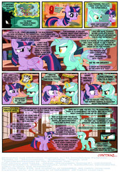 Size: 743x1074 | Tagged: safe, artist:ponymaan, lyra heartstrings, twilight sparkle, alicorn, pony, comic:by skywalker's hand, g4, comic, female, mare, twilight sparkle (alicorn)