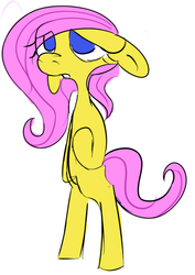 Size: 395x557 | Tagged: safe, fluttershy, pony, g4, bipedal, female, solo
