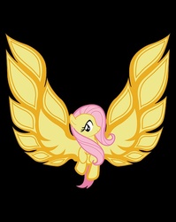 Size: 481x604 | Tagged: safe, artist:dan matthews, fluttershy, phoenix, g4, clothes, female, firebird, flutter am, logo, pontiac, shirt, solo