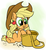 Size: 2016x2168 | Tagged: safe, artist:killryde, applejack, g4, bag, belly button, cute, eating, feed bag, female, filly, herbivore, jackabetes, oats, saddle bag, sitting, solo