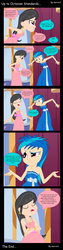 Size: 1975x7900 | Tagged: safe, artist:garretthegarret, dj pon-3, octavia melody, vinyl scratch, human, equestria girls, g4, alternate hairstyle, amused, bare shoulders, classy, clothes, cute, dress, ear piercing, fancy, female, girly girl, human coloration, jewelry, lesbian, light skin, octavia is amused, octavia is not amused, piercing, sad, sadorable, ship:scratchtavia, shipping, sleeveless, straight hair, strapless, strict, tavibetes, tomboy, tomboy taming, unamused, vinyl class, vinyl scratch is not amused, vinylbetes