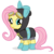 Size: 600x603 | Tagged: safe, artist:realasky, fluttershy, pegasus, pony, g4, bunny ears, clothes, costume, dangerous mission outfit, female, filly, goggles, hoodie, mare, simple background, skinny, solo, thin, transparent background