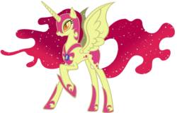 Size: 1600x1024 | Tagged: dead source, safe, artist:doctorxfizzle, artist:moongazeponies, apple bloom, nightmare moon, g4, female, simple background, solo, transparent background, vector