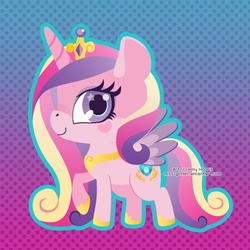 Size: 495x495 | Tagged: safe, artist:miss-glitter, princess cadance, alicorn, pony, g4, female, raised hoof, solo