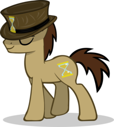 Size: 845x945 | Tagged: safe, artist:riskytheart, doctor whooves, time turner, g4, hat, male, simple background, solo, transparent background, vector