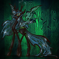 Size: 2400x2400 | Tagged: dead source, safe, artist:eliotchan, queen chrysalis, changeling, changeling queen, g4, female, solo