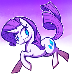 Size: 900x947 | Tagged: safe, artist:mister-markers, rarity, pony, unicorn, g4, female, looking back, mare, raised tail, solo, tail