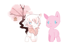 Size: 549x322 | Tagged: safe, artist:ad-opt, oc, oc only, original species, plant pony, augmented tail, bloom, simple background, transparent background, tree