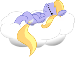 Size: 704x541 | Tagged: safe, artist:starshinesprint, cloud kicker, g4, cloud, female, simple background, sleeping, solo, transparent background