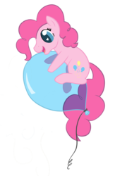 Size: 1024x1421 | Tagged: safe, artist:iraincloud, pinkie pie, g4, balloon, balloon riding, female, riding, solo, that pony sure does love balloons