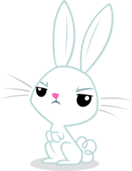 Size: 4000x5175 | Tagged: safe, artist:404compliant, angel bunny, rabbit, g4, just for sidekicks, animal, male, simple background, solo, transparent background, unamused, unimpressed, vector