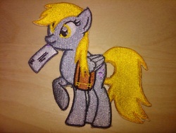 Size: 1024x768 | Tagged: safe, artist:ethepony, derpy hooves, pegasus, pony, g4, embroidery, female, mare, patch