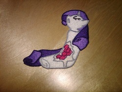 Size: 1024x768 | Tagged: safe, artist:ethepony, artist:weaver, rarity, g4, blanket burrito, burrito, embroidery, patch