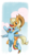 Size: 644x1130 | Tagged: safe, artist:sa_eku, applejack, rainbow dash, g4, applejack riding rainbow dash, flying, happy, hat, open mouth, pixiv, ponies riding ponies, riding, smiling, worried