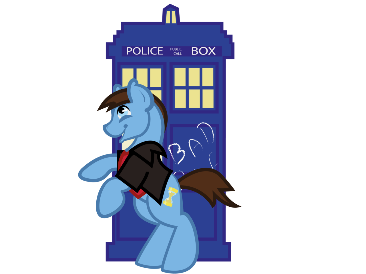 442465 Artist Pinksaphires Bad Wolf Doctor Who Doctor Whooves Ninth Doctor Safe Sketch Solo Tardis Time Turner Derpibooru