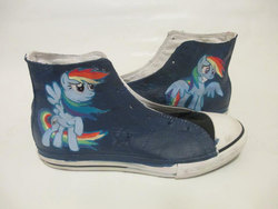 Size: 960x720 | Tagged: safe, artist:bara-colton, rainbow dash, g4, clothes, customized toy, shoes