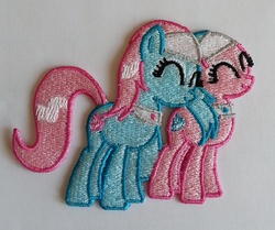 Size: 685x573 | Tagged: safe, artist:ethepony, aloe, lotus blossom, earth pony, pony, g4, embroidery, patch, spa twins