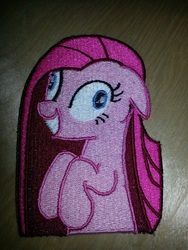 Size: 980x1306 | Tagged: safe, artist:ethepony, pinkie pie, earth pony, pony, g4, embroidery, patch, pinkamena diane pie