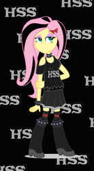 Size: 1280x2317 | Tagged: safe, artist:cartuneslover16, fluttershy, equestria girls, g4, crossover, emoshy, female, goth, hss, monsters university, pixar, solo