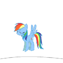 Size: 365x365 | Tagged: safe, artist:themightyshizam, rainbow dash, g4, animated, bouncing, female, jumping, solo
